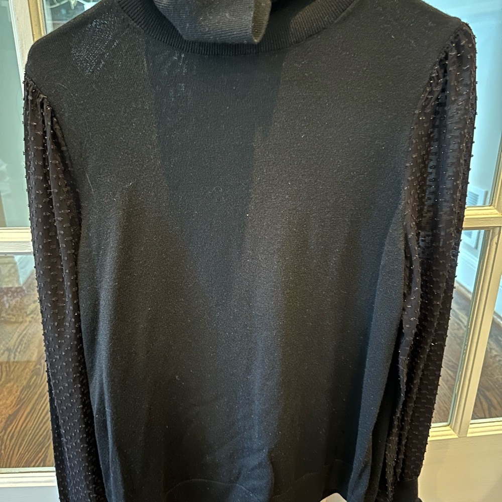 LOFT Elegant Black Turtleneck Sweater